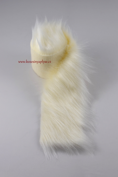 Pelzbesatz, creme, Flor 60 mm