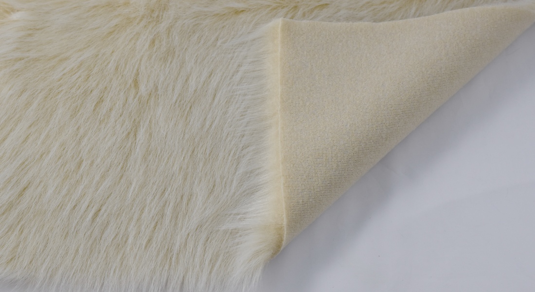 Kunstfell, elfenbein, Breite 150, Flor 60 mm,