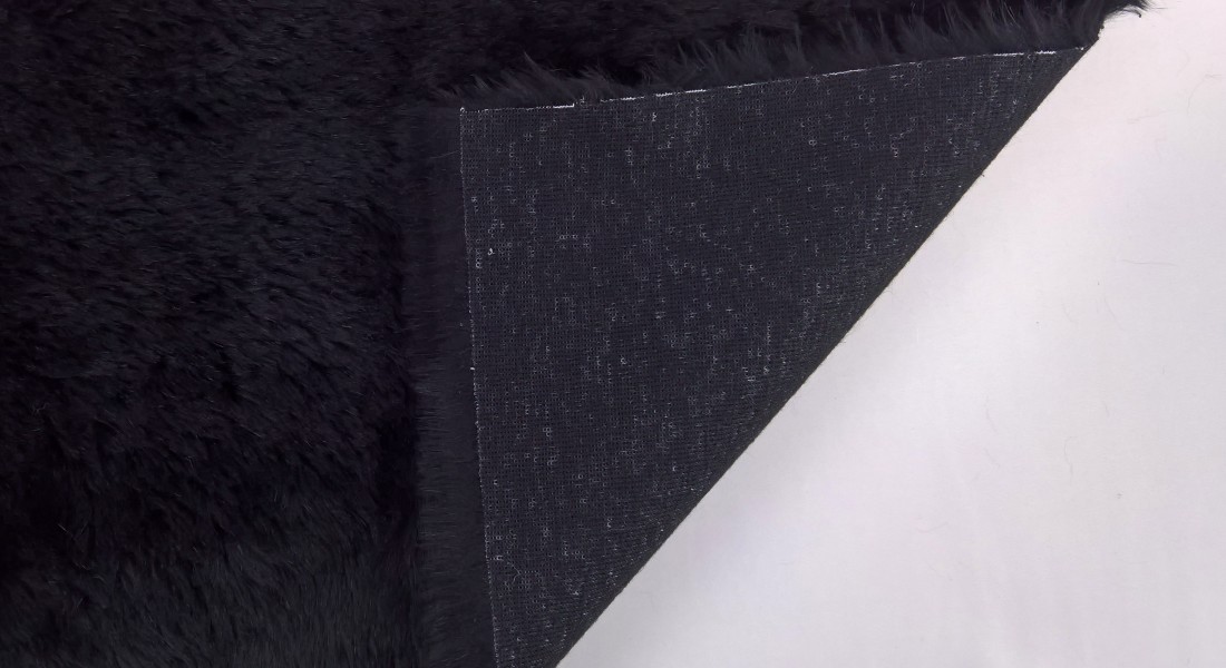 Polster Plüsch, schwarzes, Flor 20 mm