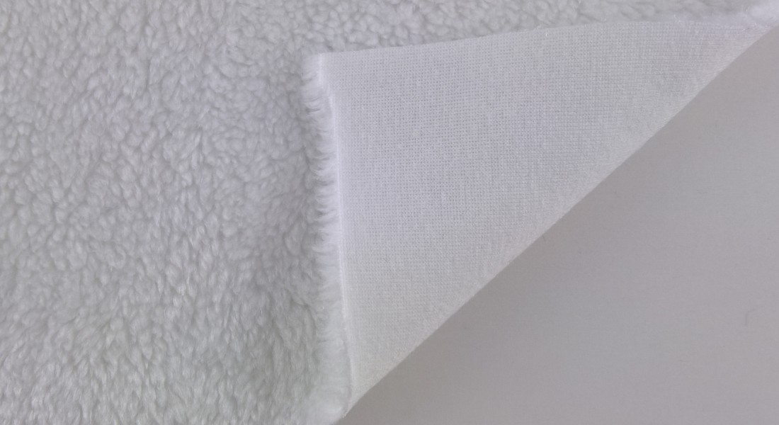 Plüschschaf, weiß, Breite 150cm (Meterware)
