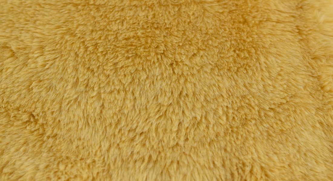 Polster Plüsch, goldgelb, Flor 20 mm