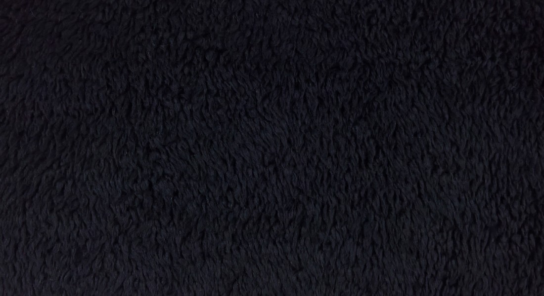 Stoff Kunstpelz Lamm Breite 150 cm, Kunstfell Meterware, schwarz