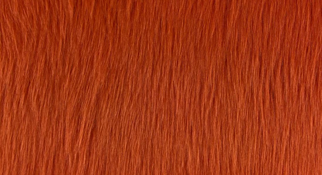 Kunstfell, Rot-orangefarbenes, Breite 150, Flor 60 mm