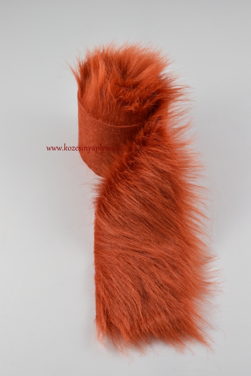 Pelzbesatz, rot-orange, Flor 60 mm