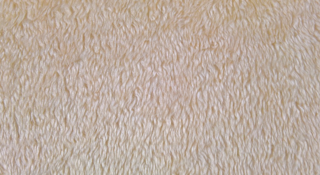 Stoff Kunstpelz Lamm Breite 150 cm, Kunstfell Meterware, creme