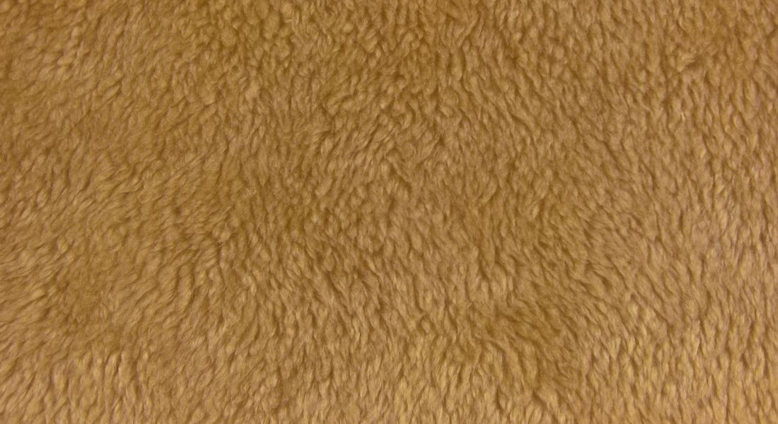 Plüschschaf, dunkelbeige, Breite 150cm (Meterware)