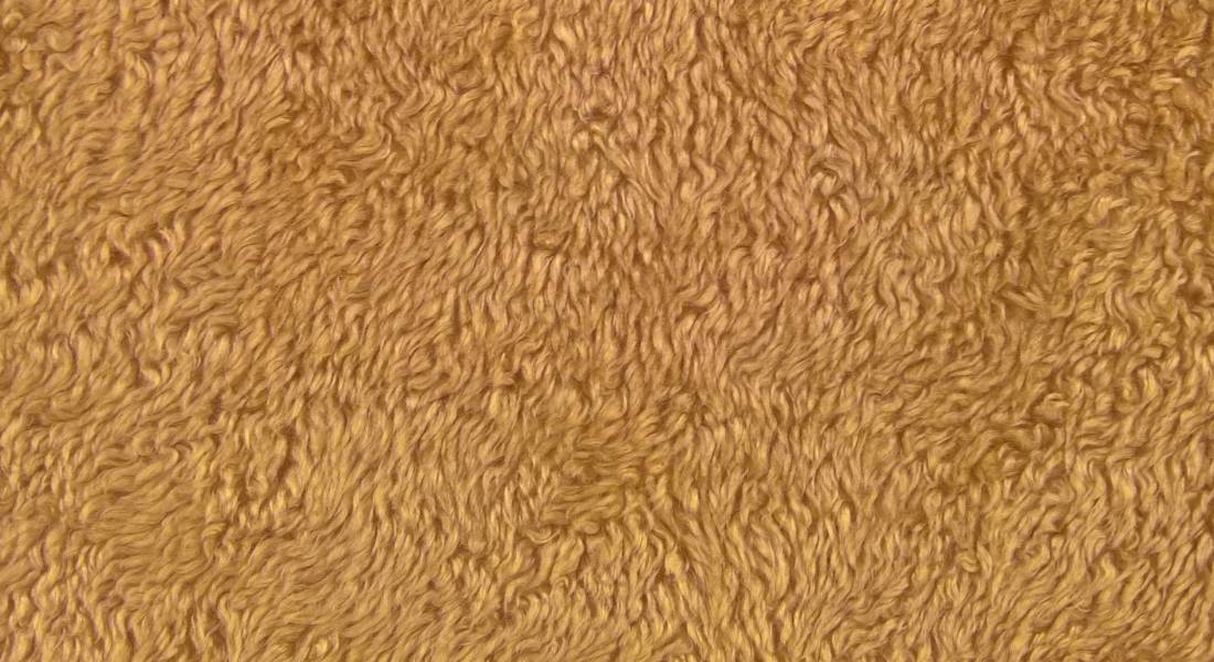 Stoff Kunstpelz Lamm Breite 150 cm, Kunstfell Meterware, Haselnuss