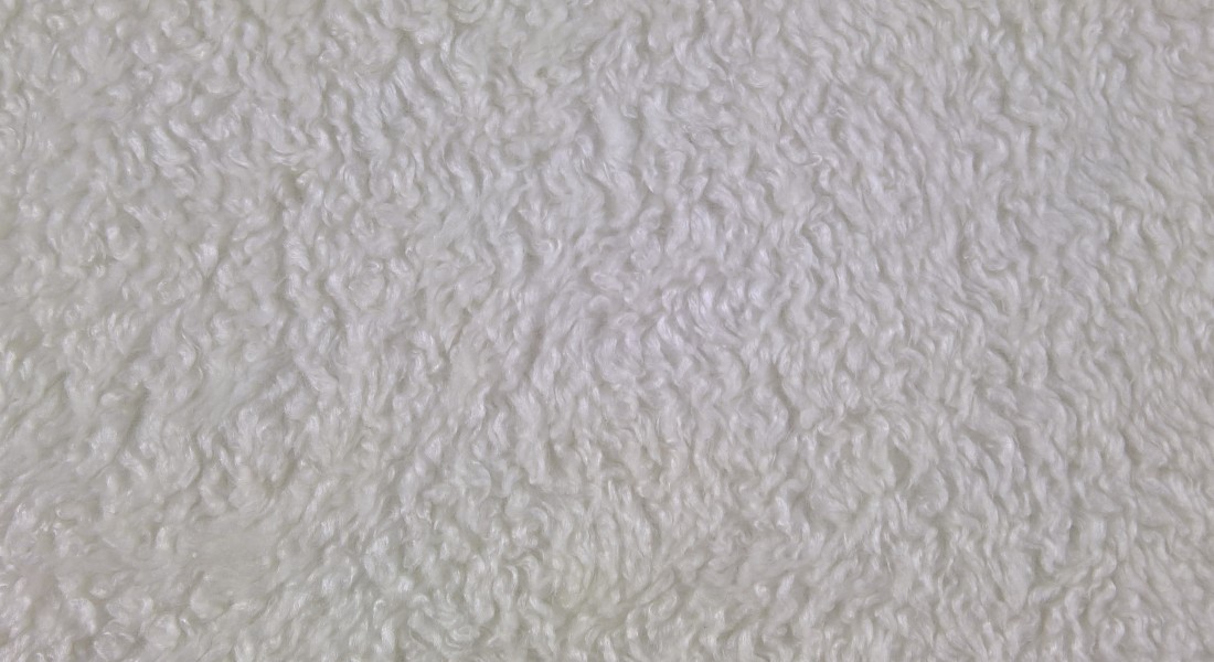 Stoff Kunstpelz Lamm Breite 150 cm, Kunstfell Meterware, cremeweiß