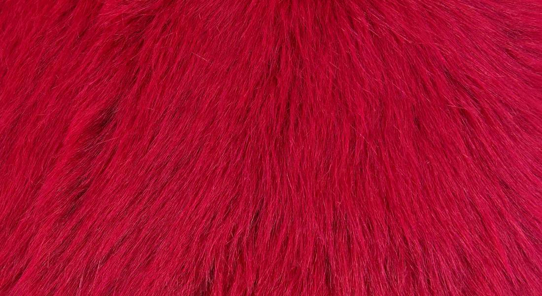 Kunstfell, rot, Breite 150, Flor 60 mm