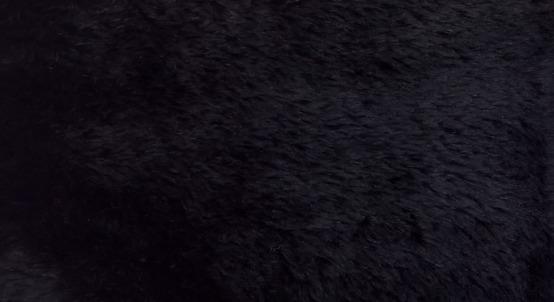 Polster Plüsch, schwarzes, Flor 20 mm