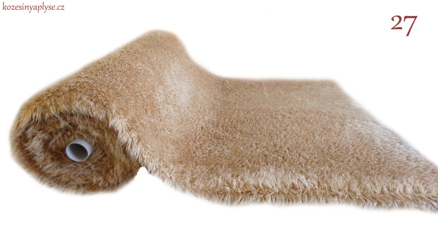 Kunstpelz für Kostüm, Flor 35 mm, dunkelbeige