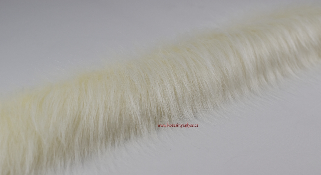 Pelzbesatz, creme, Flor 60 mm