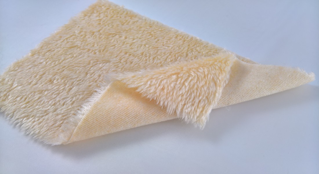 Stoff Kunstpelz Lamm Breite 150 cm, Kunstfell Meterware, creme