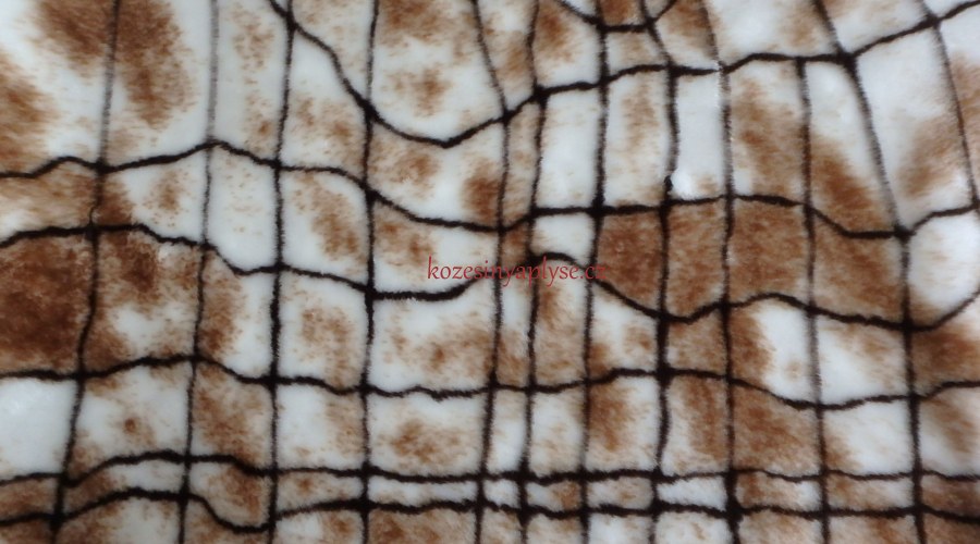 Brauner Plüsch, Spinnennetzmuster, Breite 150 cm