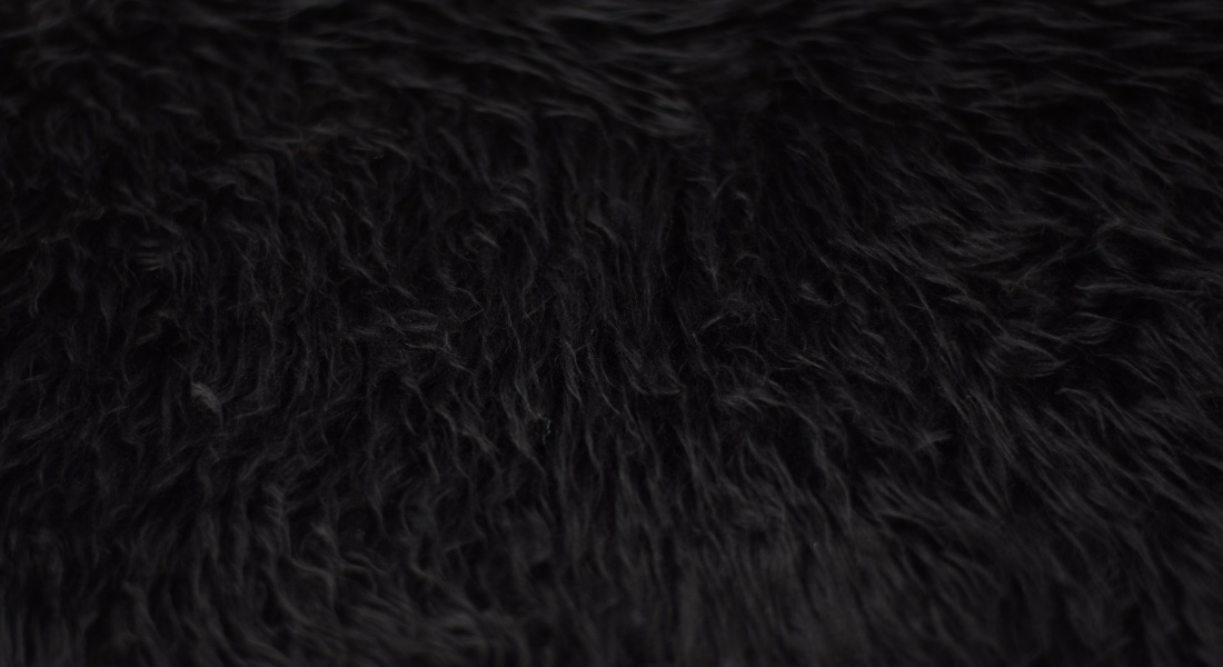 Kunstfell meterware für Kostüm, schwarz, breite 160