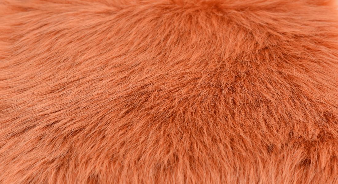 Kunstfell, lachsorange, Breite 150, Flor 60 mm