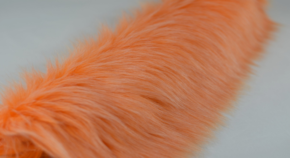 Kunstfell, helles orange, Breite 150, Flor 60 mm