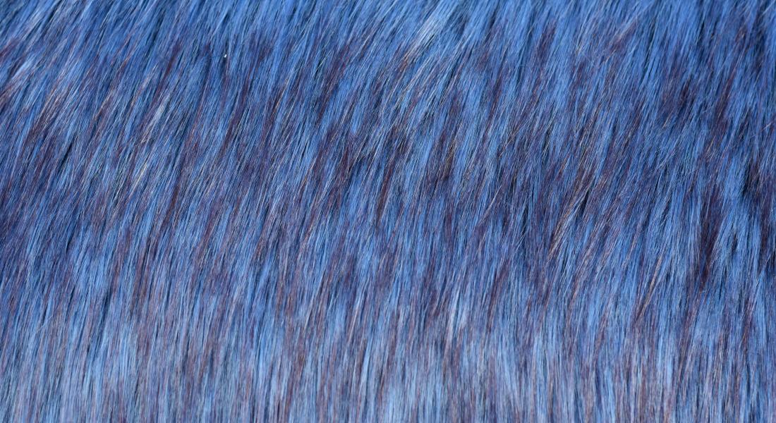 Kunstfell blau, europäischer Hersteller, Breite 150 cm