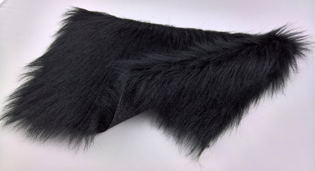 Kunstfell schwarz, Breite 150, Flor 60 mm