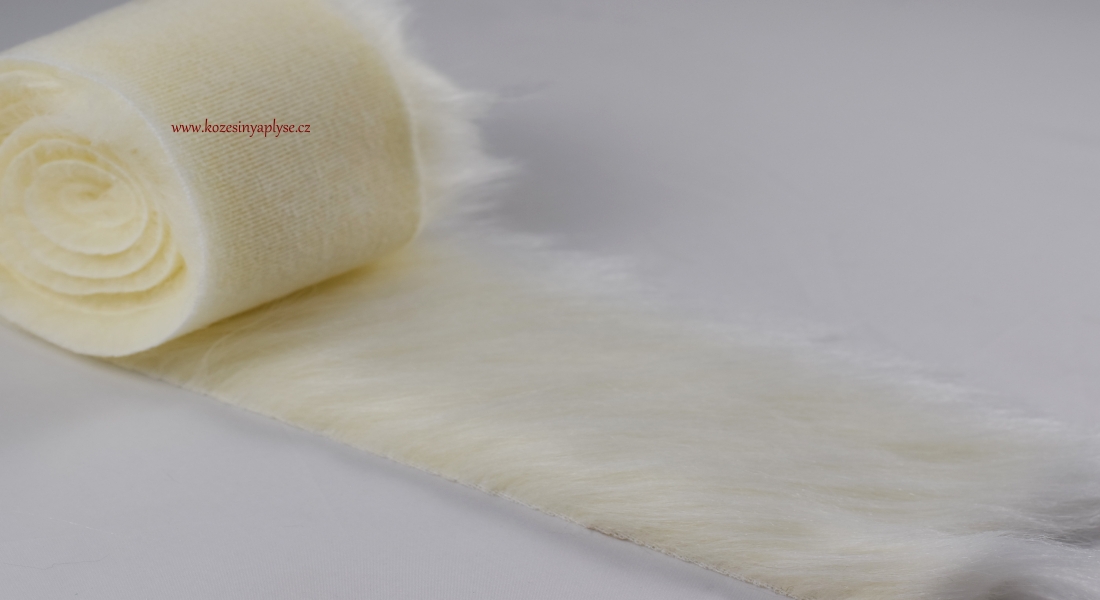 Pelzbesatz, creme, Flor 60 mm