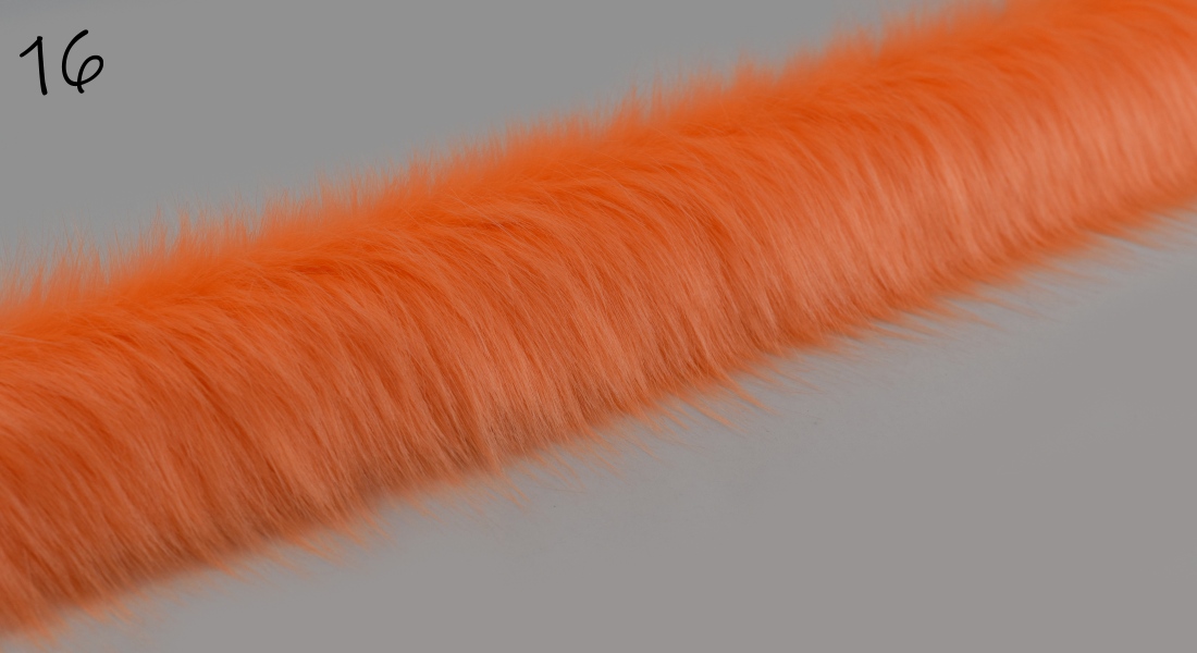 Pelzbesatz, orange-orange Flor 60 mm