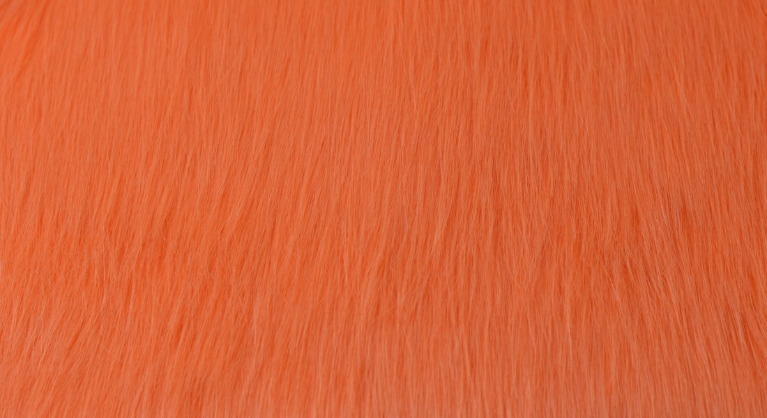 Kunstfell , orange, Breite 150,