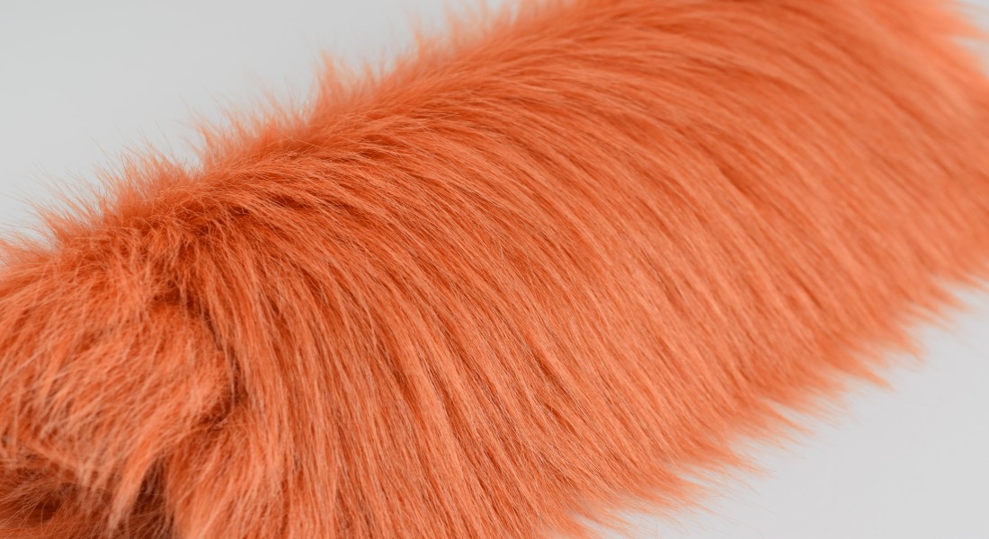 Kunstfell, lachsorange, Breite 150, Flor 60 mm