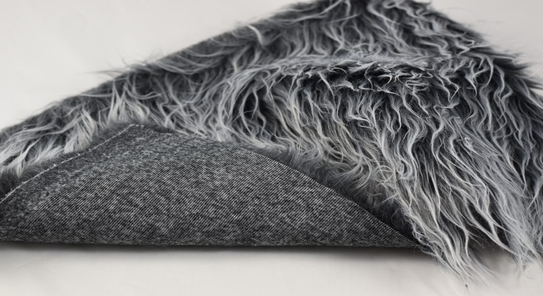 Kunstfell meterware für Kostüm, grau, breite 160