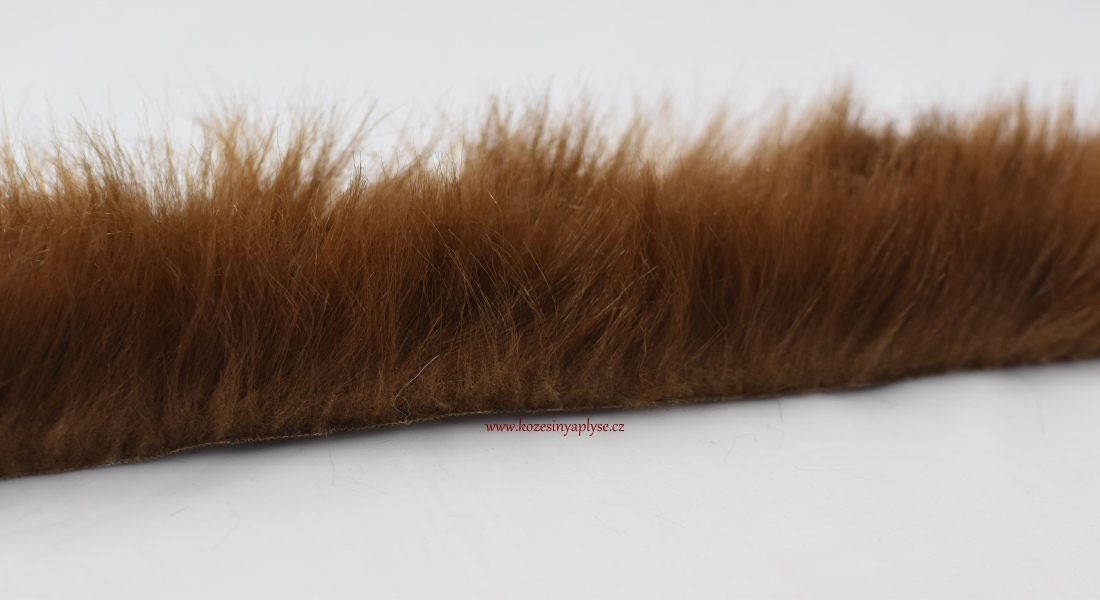 Pelzbesatz, dunkelbraun, Flor 60 mm