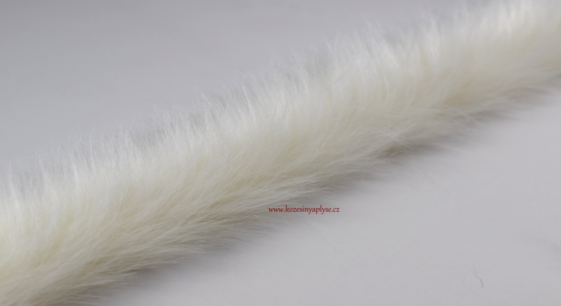 Pelzbesatz, creme, Flor 60 mm