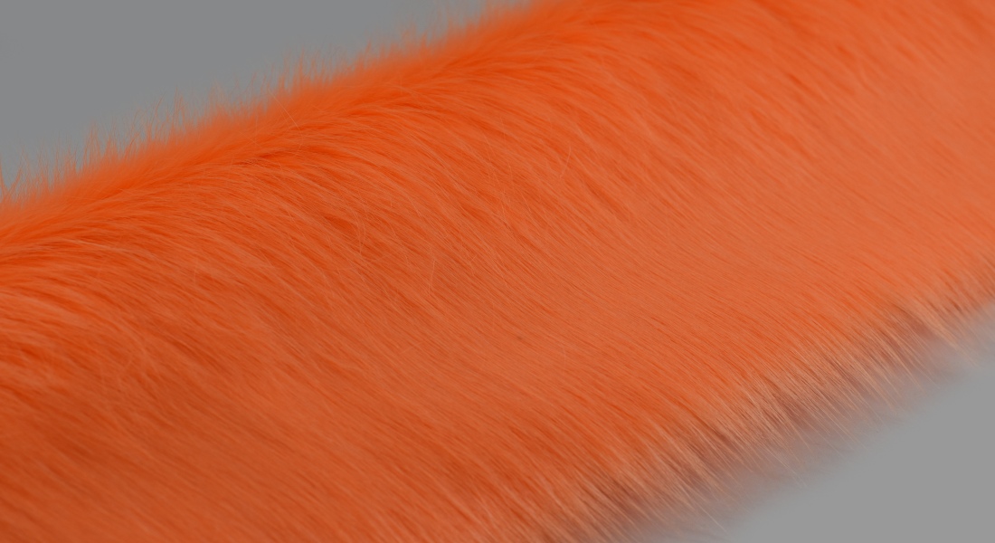 Kunstfell , orange, Breite 150,