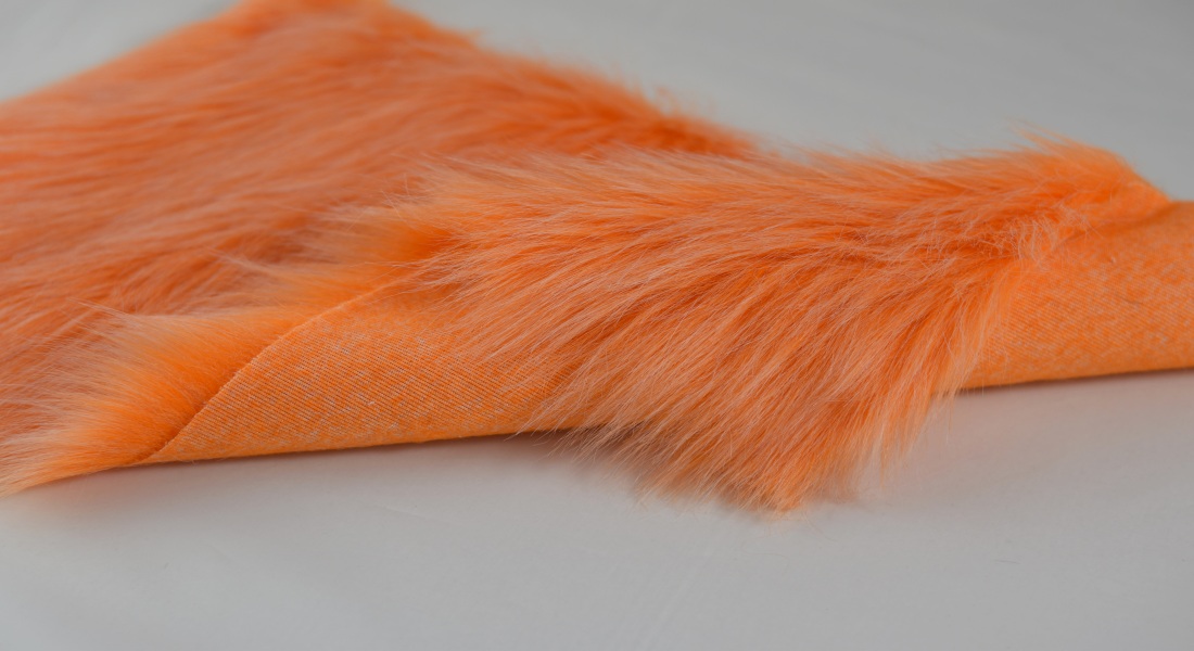 Kunstfell, helles orange, Breite 150, Flor 60 mm