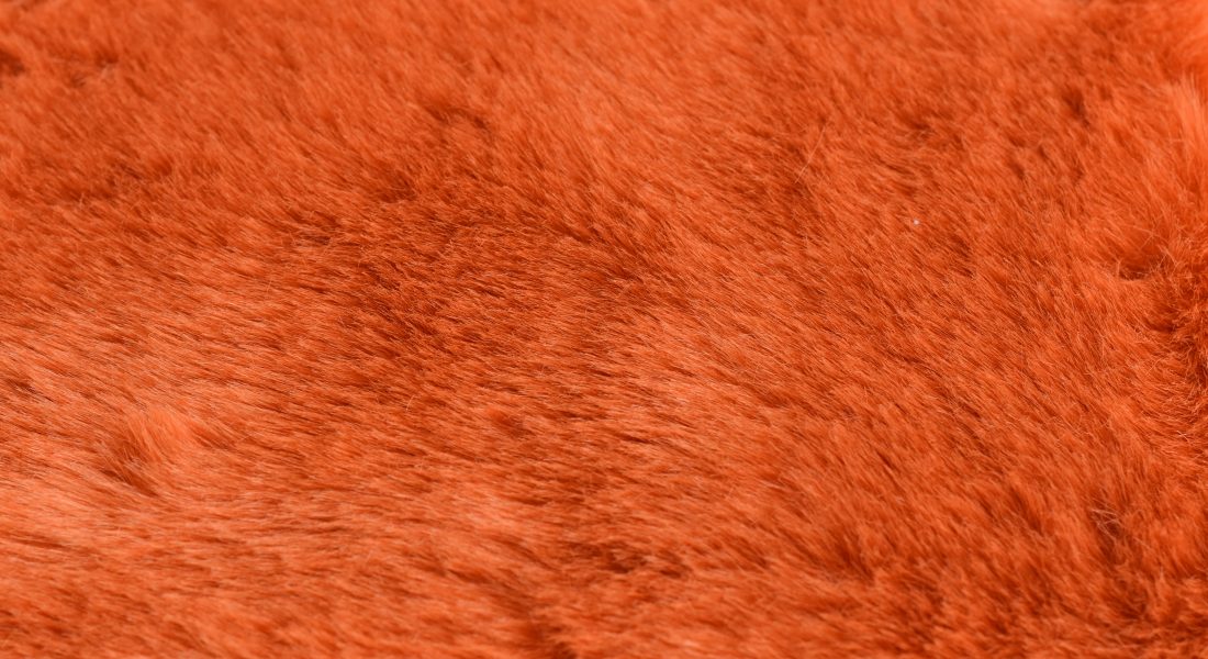 Kunstfell, lachsorange, Breite 150, Flor 30 mm