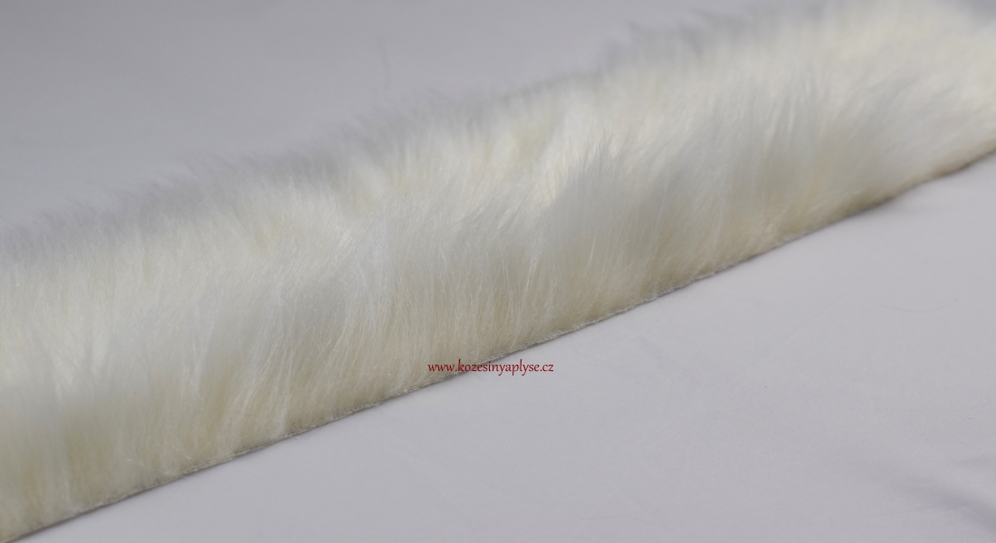 Pelzbesatz, creme, Flor 60 mm