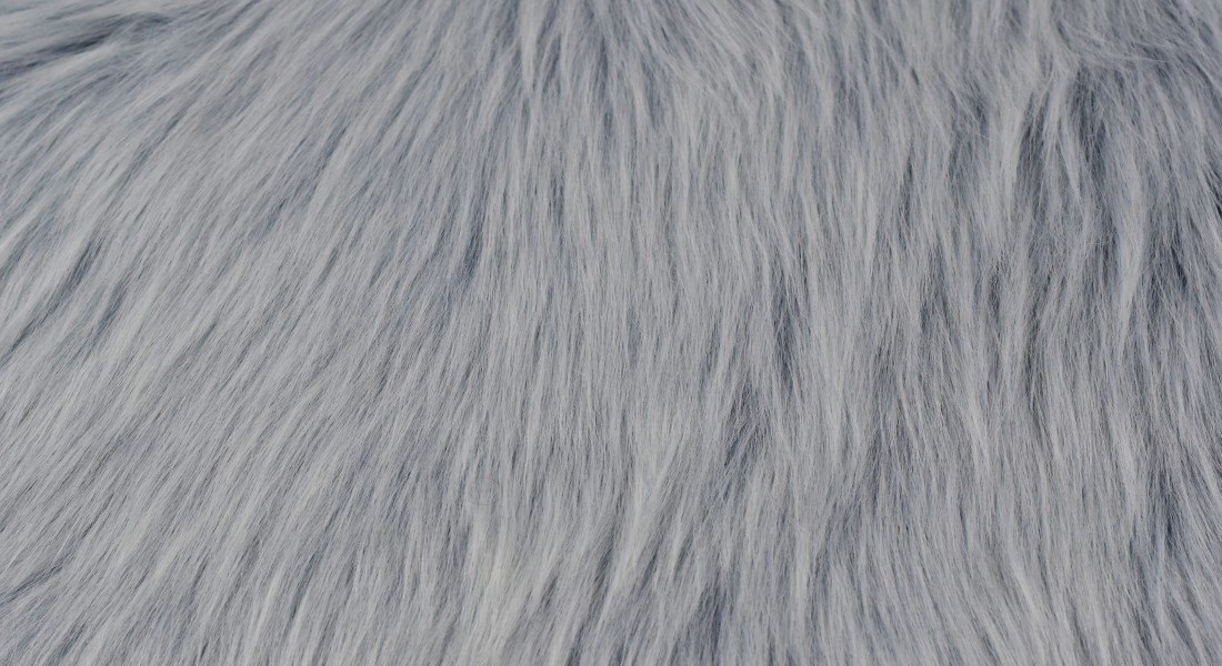 Kunstfell blau Basis mit weißen, Flor 60 mm, Breite 150 cm