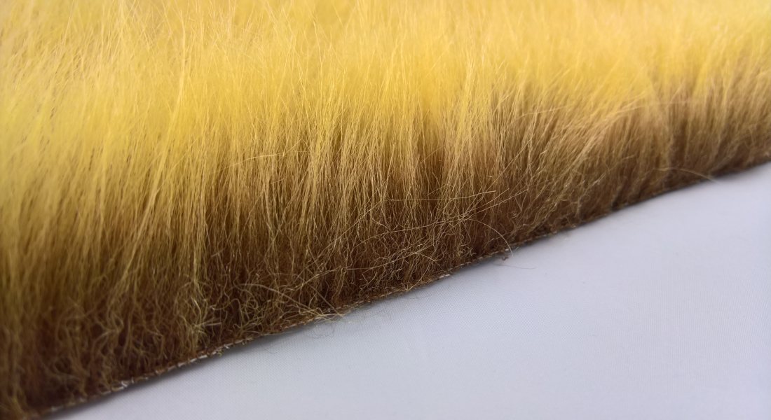 Kunstfell, gelb, Flor 60 mm, Berite 150