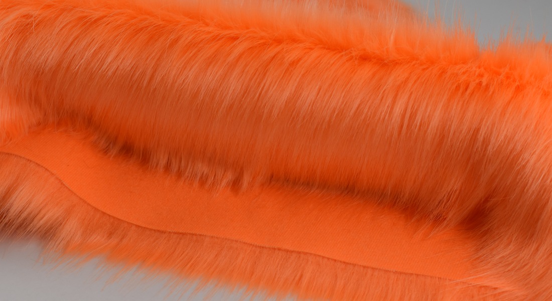 Kunstfell , orange, Breite 150,