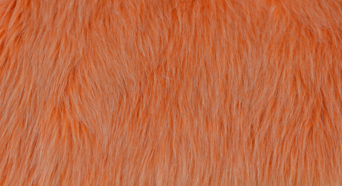 Kunstfell, helles orange, Breite 150, Flor 60 mm