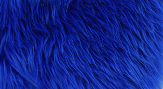 Preiswert Kunstpelz Stoff, langhaarig ,royalblau,  Flor 60 mm, Breite 150