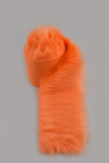 Pelzbesatz, orange-orange Flor 60 mm