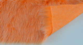 Kunstfell, helles orange, Breite 150, Flor 60 mm