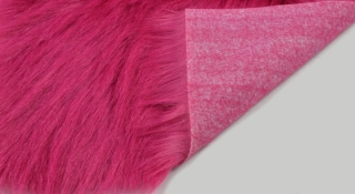Kunstfell meterware, rosa, Breite 150 mm, Florhöhe 60 mm, 