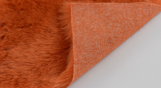 Kunstfell, lachsorange, Breite 150, Flor 30 mm